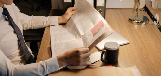 newspaper documents desk